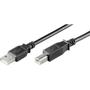 Câble USB 2.0 Type AB (Mâle/Mâle) Noir - 0.25 m