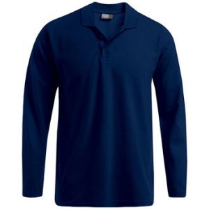 Image de Promodoro Polo épais manches longues Hommes, XL, bleu marine