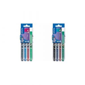 Pilot Stylo roller Hi-Tecpoint V5 Set2Go, étui de 4 - Lot de 2