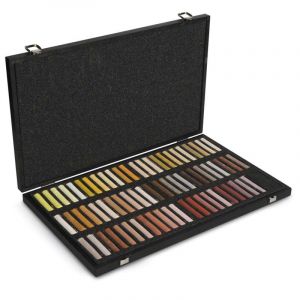 Pastels secs Assortiment Complet Coffret en bois de 204 pièces