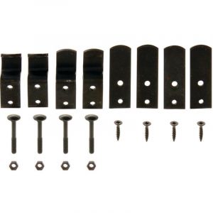 Alberts 309282 Set d'accessoires pour la barre de s&eacute;curit&eacute; pour volets battants en acier carr&eacute; | galvanis&eacute; noir