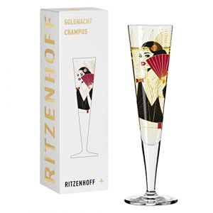 Ritzenhoff & Breker VERRE &Agrave; CHAMPAGNE GOLD NIGHT LES ANNES VINGT SAMY HALIM 2022