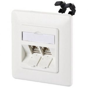 Metz connect Prise réseau encastrée - 130B11D21002-E - 2 ports - Blanc pur