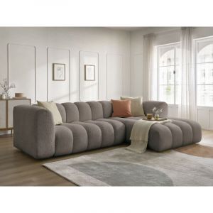 Bobochic Canap&eacute; d'angle fixe TALIA tissu bouclette