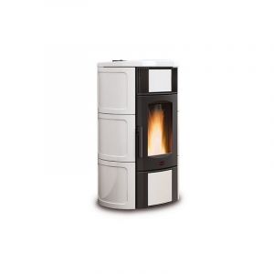 Extraflame - Poêle à granules ventilé hydraulique débrayable Iside Idro H15 18.1 kW Blanc