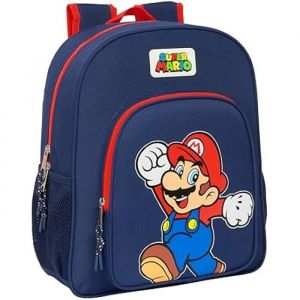 Safta SUPER MARIO World - Sac à dos scolaire pour enfant, adaptable au chariot, idéal pour les enfants d'âge scolaire, confortable et