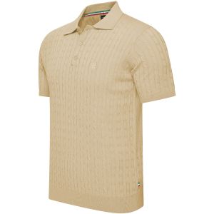 Cappuccino Italia Caorle Cable Knit Polo Noir