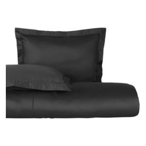 Descamps Housse de couette Sublime Pralin en coton satin 110 fils/cm² Noir