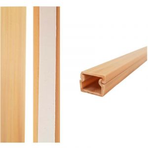 EDM - Goulotte D'installation Adh&eacute;sif &eacute;lectrique 2m 12,7x11mm Bois Clair