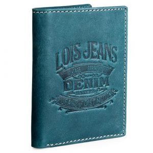 Lois Jeans pour homme. Portefeuille en cuir 201718 bleu -8x11 cm