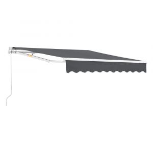 Store Banne Avec Manivelle 350 X 250 Cm Gris Foncé Helloshop26 03_0008310