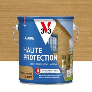 V33 Lasure Haute Protection 8 ans satin ch&ecirc;ne naturel 2,5 L