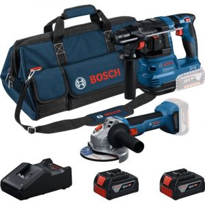Bosch Combi kit 2 outils 18 V GWS + GBH + 2 x 4,0 Ah + GAL Professional - 0615V0003C