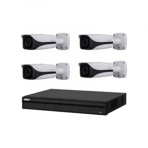 Dahua Kit Vidéosurveillance Enregistreur DVR 2 ports HDMI et 4 Caméras Box Analogiques HDCVI PTZ