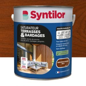 Syntilor Saturateur Terrasses Et Bardages Biosourc&eacute; 5L Bois Exotiques Mat