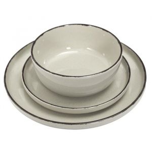 The home deco factory Service à vaisselle 12 pièces grès
