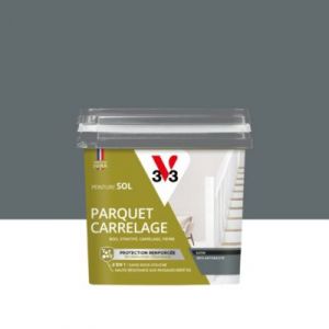 V33 Peinture de r&eacute;novation sol, parquet, carrelage gris anthracite satin 0,75L