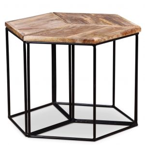 Image de VidaXL Table basse Bois de manguier massif 48 x 48 x 40 cm