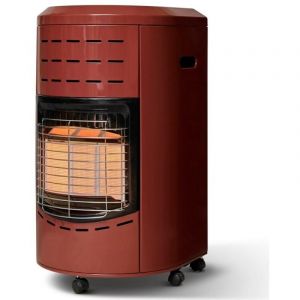 Favex Chauffage d'appoint gaz Calgary Rouge brique - Intérieur - Brûleur céramique Infrarouge - 3 Puissances de Chauffe - Jusqu'à 40 m², Acier