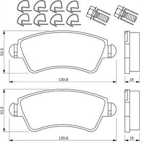 Image de Bosch BP942 - 4 Plaquettes de frein Avant