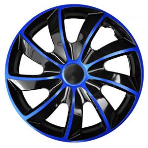 Centurion Lot de 4 enjoliveurs bleus 14" pour quad NRM, lot de 4 enjoliveurs bleus 14".