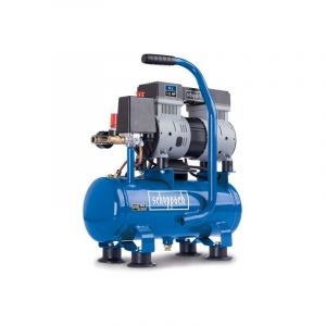Image de Scheppach HC08Si Ultra Quiet Compressor 8bar 6L Tank 1.5 HP 1100 W Oil Free Low Maintenance Suction Flow 162 Lmin S