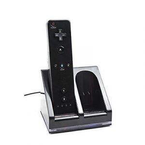 Mondpalast Noir Staion Chargeur 2x Port + 2x Batterie 2800mah Pour Nintendo Wii