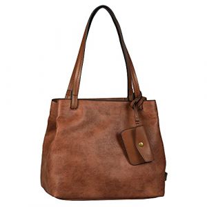 Image de Tom Tailor Rubiana Sac de shopping zippé pour femme Taille M - cognac, Medium