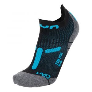 UYN " 2" Running Socks Men, black/turquoise EU 35/38 Chaussettes course à pied"