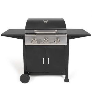 Livoo Barbecue gaz 3 br&ucirc;leurs noir - 69x58x52.5 cm