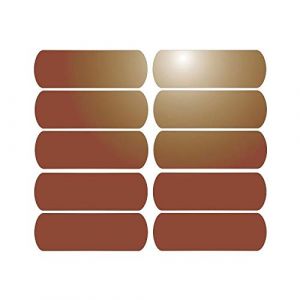 10 Bandes Adhésives Réfléchissantes pour Signalisation sur Casque 6x2 cm Marron Réfléchissant