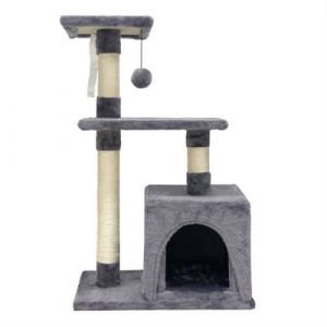 POPPY Arbre a chat 50 30 80 cm 2 plateformes 1 niche poteau a griffer