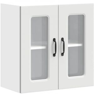 VidaXL Armoire murale de cuisine avec porte en verre Kalmar blanc