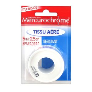 Mercurochrome Sparadrap Tissu Aéré 5m x 2.5cm