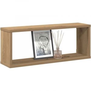 VidaXL Tag&egrave;res cube murales 2 pcs ch&ecirc;ne artisanal 60x15x23 cm