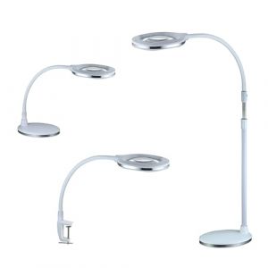 Lampe loupe &agrave; Led 3 en 1 - Lentille 152x101mm - 12 Watts - Multirex