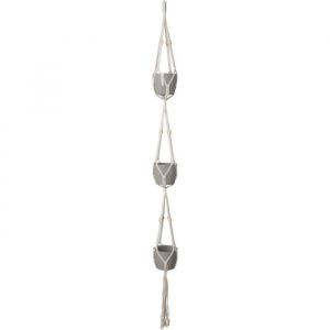 Artevasi MACRAMÉ TRIPLE NŒUD PIERRES BLANC 160 CM