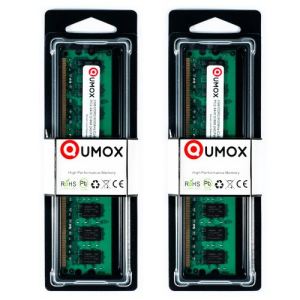 Image de Qumox DDR2800DIMMx2 - Barrettes mémoire 2 x 2 Go DDR2 800 MHz DIMM 240 broches