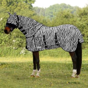 Waldhausen Couverture anti-mouches pour cheval Zebra