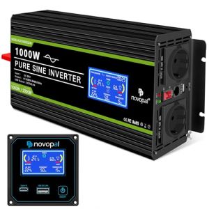 Convertisseur Pur Sinus NOVOPAL 1000W 24V 220V avec Télécommande et Écran LCD