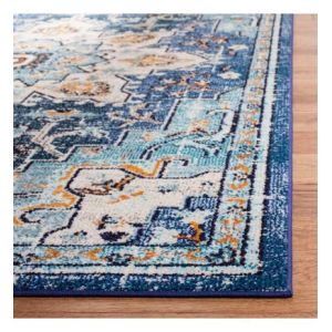 Image de Tapis de salon interieur en bleu & bleu clair, 122 x 183 cm