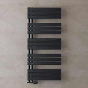 Doporro - Radiateur de Salle de Bain Sèche-Serviette 131x60cm Radiateur à Eau Chaude Gris Noir Sèche-Serviettes Design fn