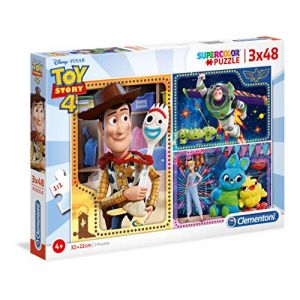 Clementoni Puzzles SuperColor 3x48 pièces - Toy Story 4