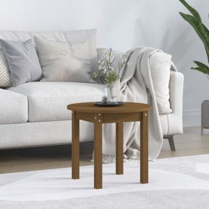 Image de VidaXL Table basse Marron miel Ø 45x40 cm Bois massif de pin