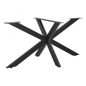 Pied de table oberau diy avec embouts de protection 150 x 78 x 71 cm noir mat 03_0008077
