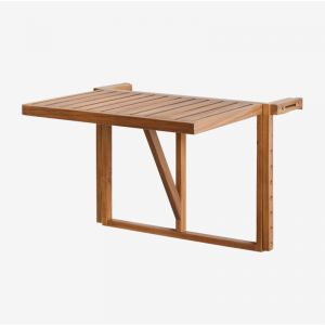 Table de jardin rectangulaire suspendue et pliante (63,5x58 cm) Delawer SKLUM Brun Acacia 45 - 75 cm
