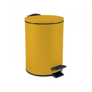 Spirella Poubelle &agrave; p&eacute;dale Acier adelar 5L Jaune Soleil Mat - Jaune