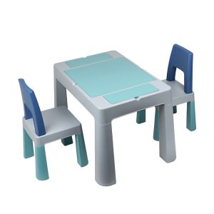 Thermobaby Table d'activités multifonction Multiplay + 2 chaises gris - Gris
