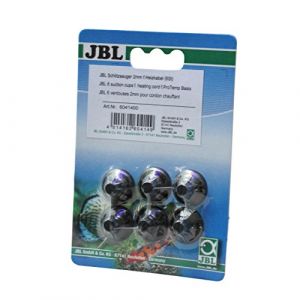 JBL 6 ventouses 2mm pour cordon chauffant, Fixation pour cordon chauffant en aquarium ou terrarium Diamètre 2-4 mm, 6 unités