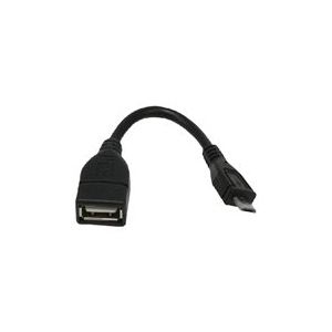 MCL Samar USB-AF/HMCOZ - Câble Micro-USB type B à 5 broches vers USB à 4 broches type A m/f 12 cm